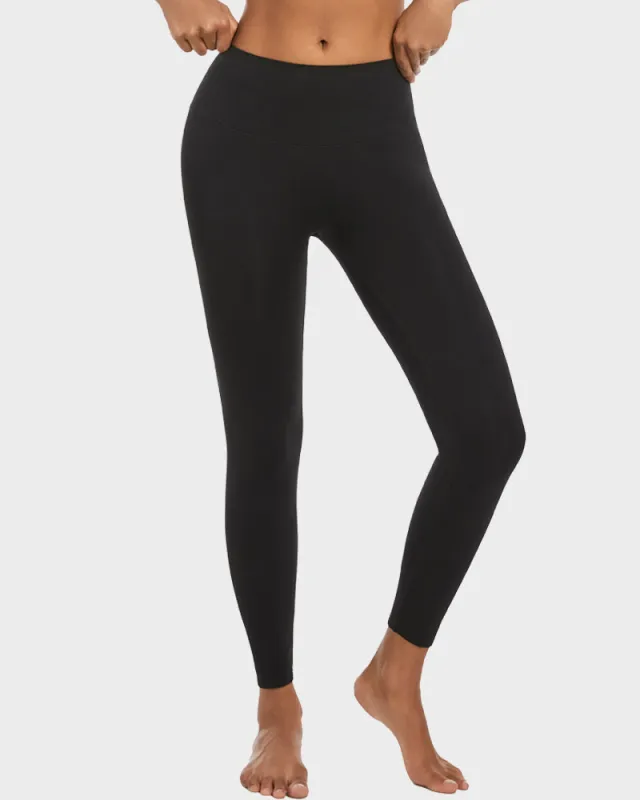 High Waist Butt Lifting Lightweight Fleece Lined Leggings sold by She Curve