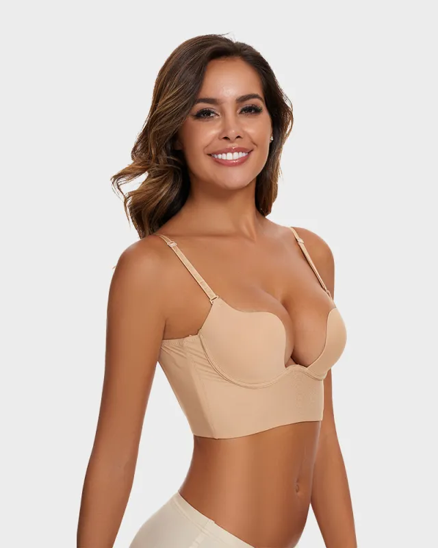 Low Cut U-Shaped Backless Bra sold by She Curve