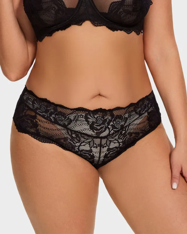 Floral Lace Seamless Brief Panty (3 Pack) sold by She Curve
