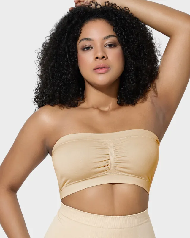 Seamless Comfort Non-Padded Strapless Bandeau Bra sold by She Curve
