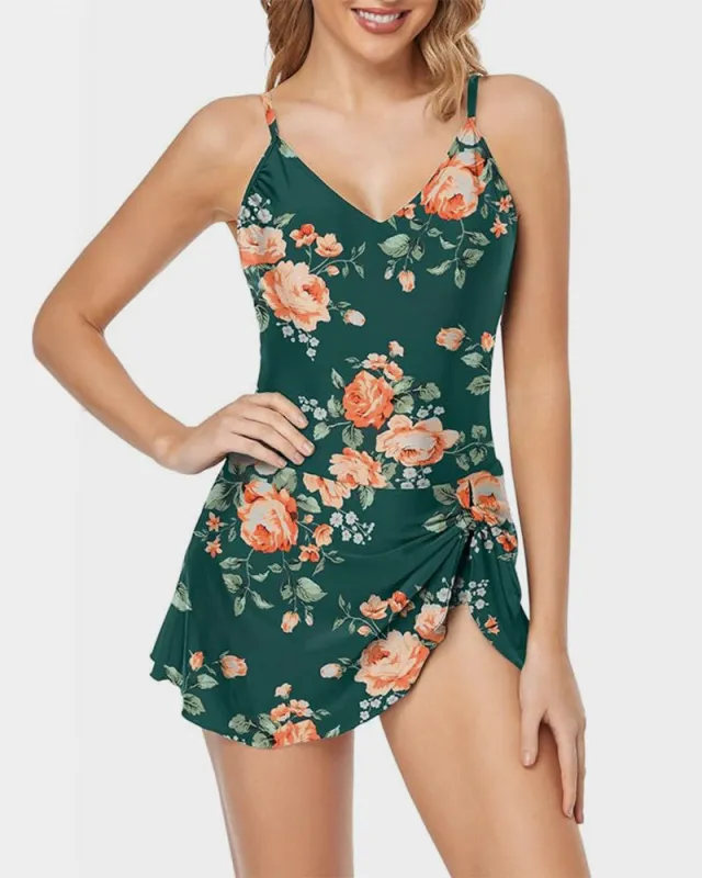 Women's Tummy Control Slim Fit Plus Size One Piece Swimsuit sold by She Curve