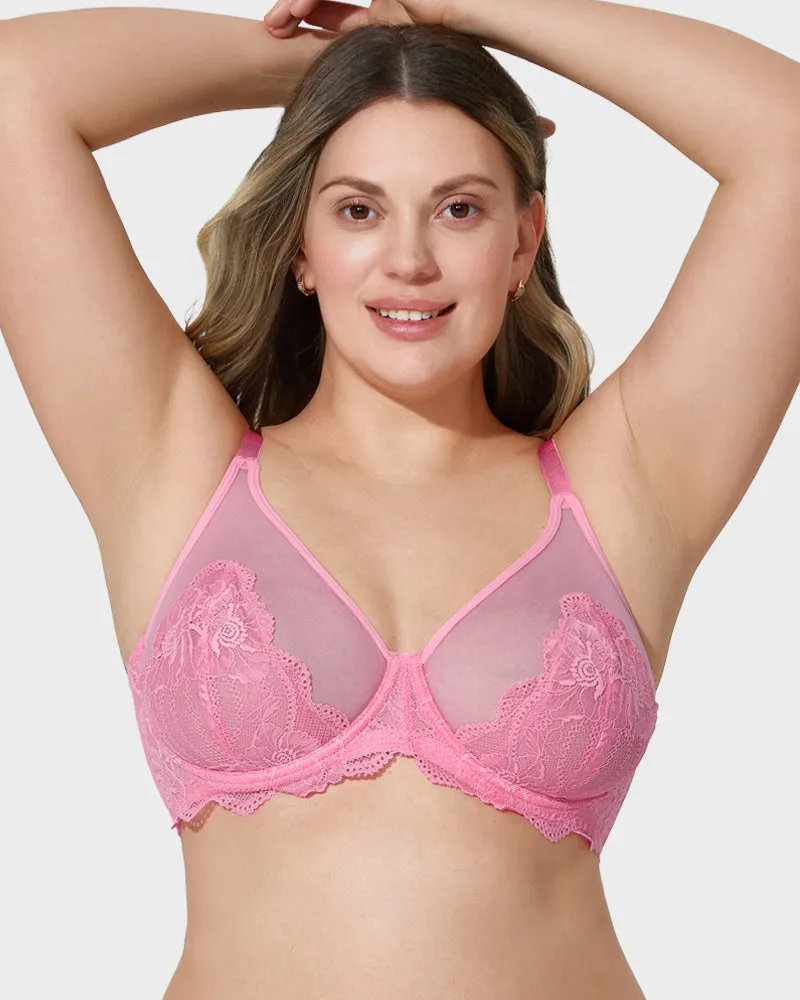 Full Coverage Lace Minimizer Bra sold by She Curve product image thumbnail 3