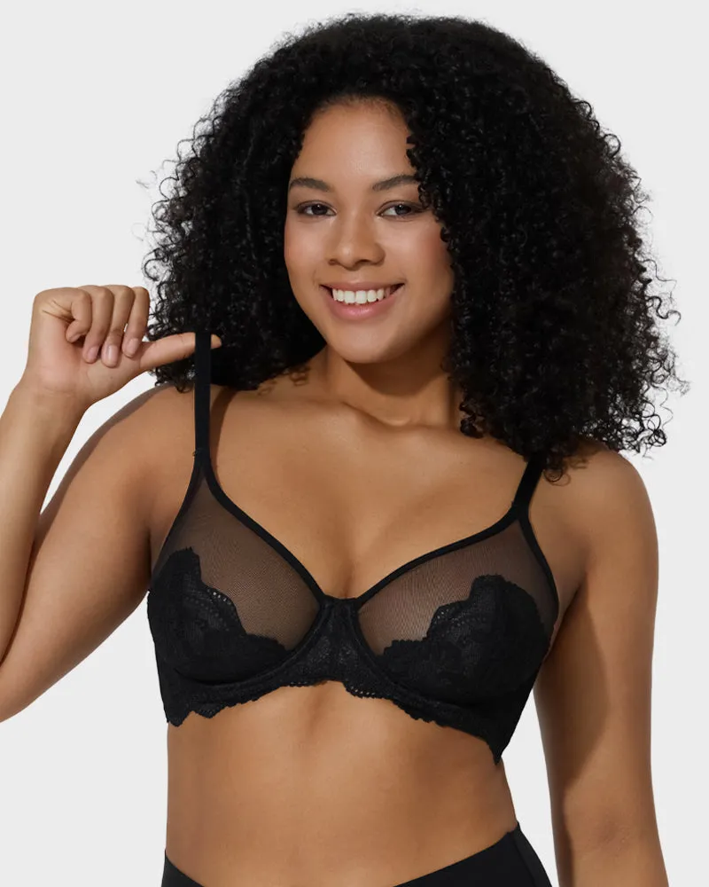 Full Coverage Lace Minimizer Bra sold by She Curve product image thumbnail 4