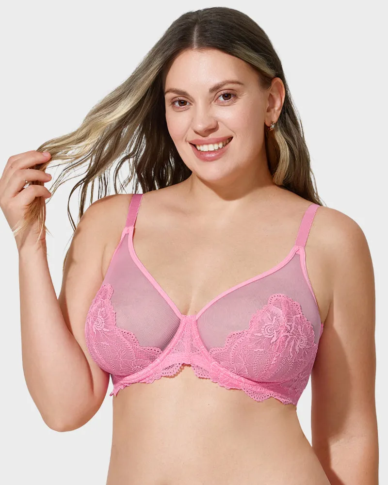 Full Coverage Lace Minimizer Bra sold by She Curve product image thumbnail 2