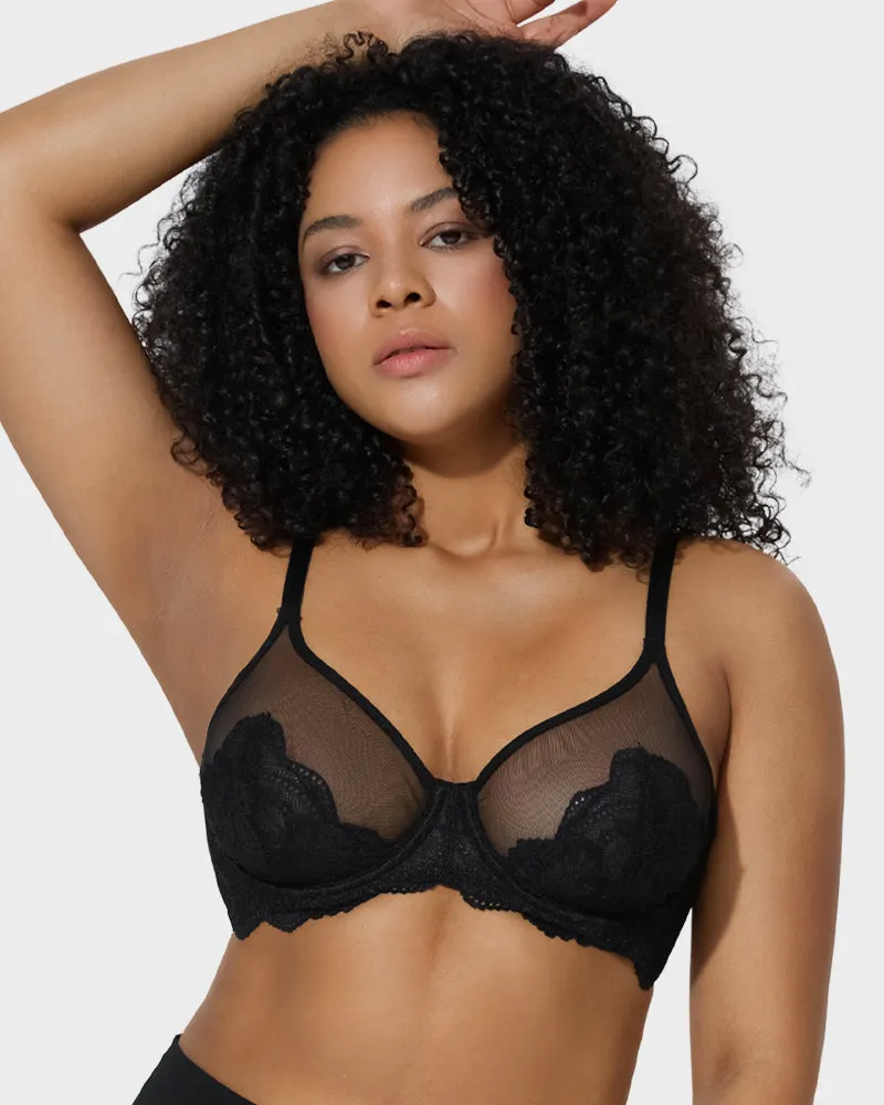 Full Coverage Lace Minimizer Bra sold by She Curve product image thumbnail 5