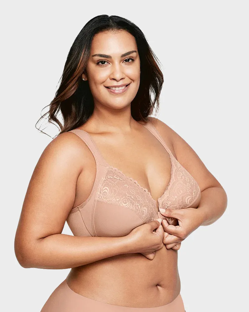 Front-Closure Underwire Print Bra sold by She Curve product image thumbnail 5