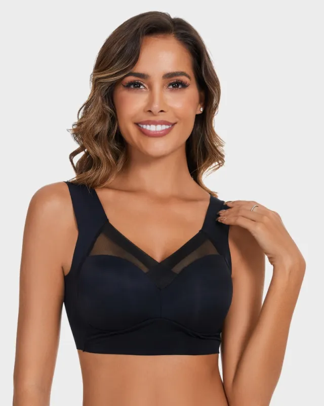 Comfortable Smoothing Mesh Bra sold by She Curve