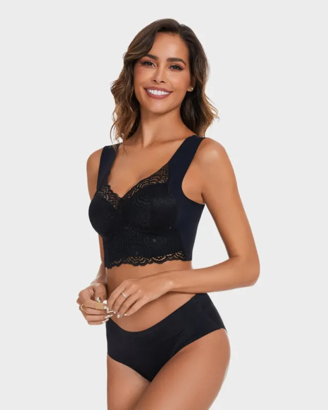 Stretch Lace Cut-Out Bra made by She Curve