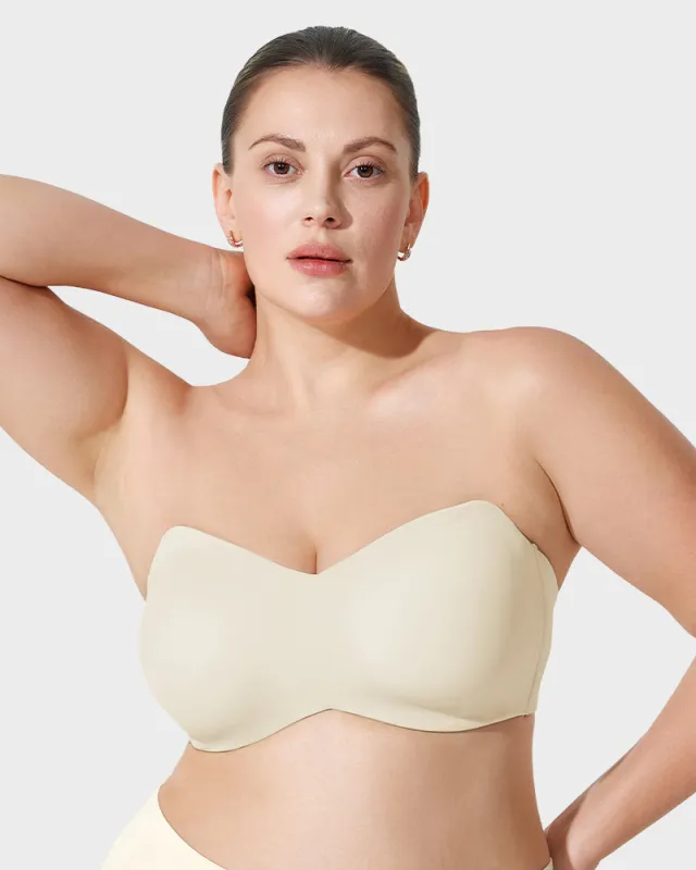 Full Support Non-Slip Convertible Bandeau Bra sold by She Curve