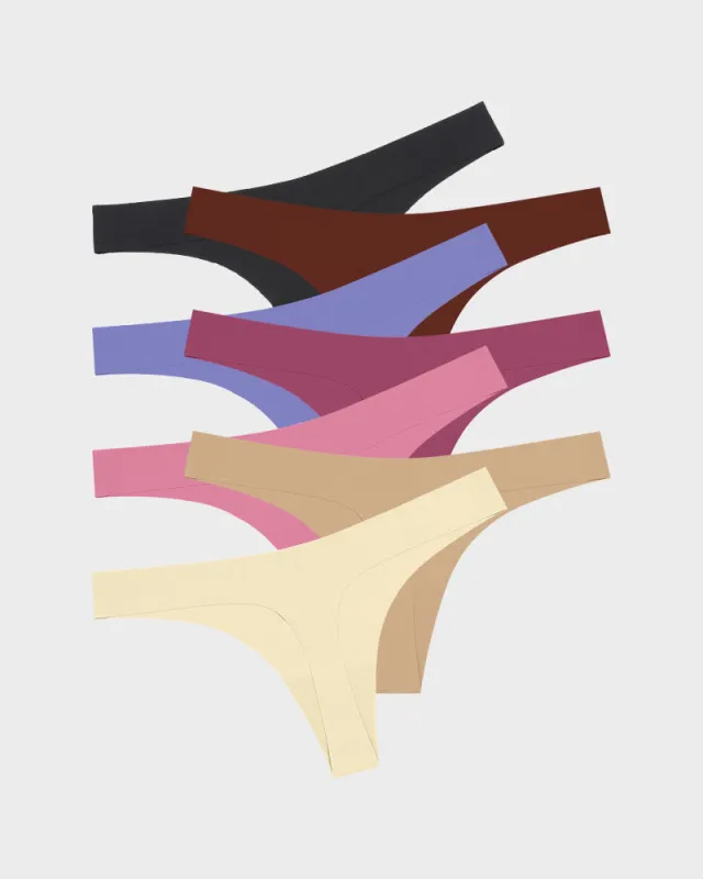 Zero-Feel No-Show Seamless V Thong (7 Pack) sold by She Curve