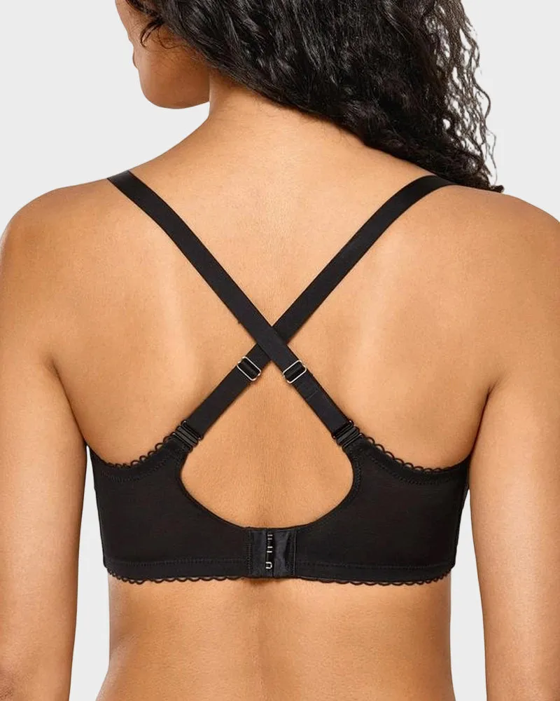 Sheer Lace Unlined Push-Up Balconette Bra sold by She Curve product image thumbnail 2