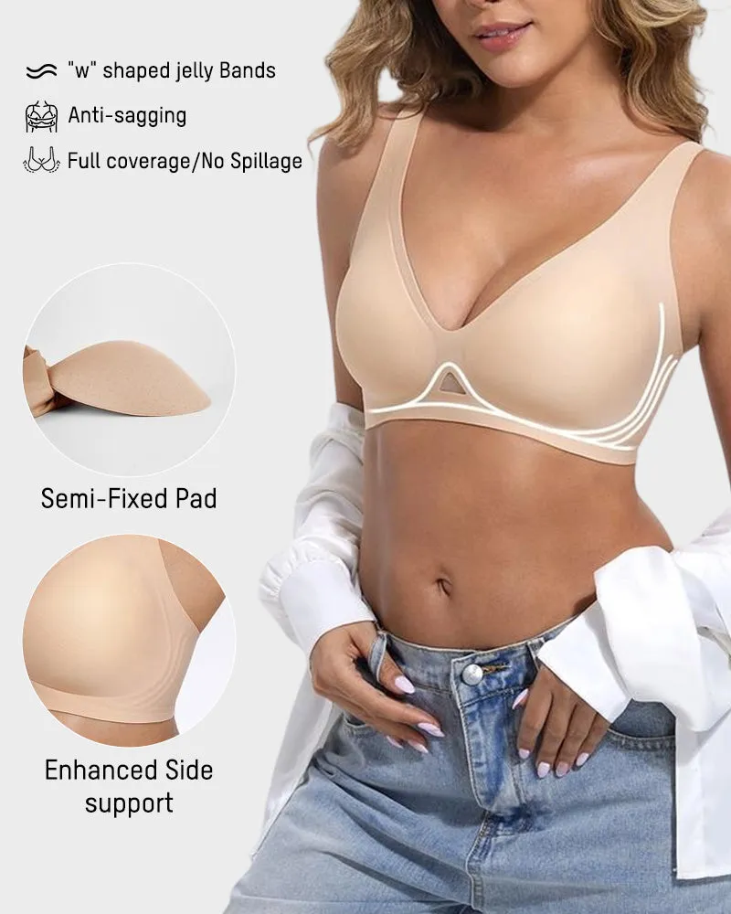 Wireless Jelly Deep-V Push-Up Bra sold by She Curve product image thumbnail 3