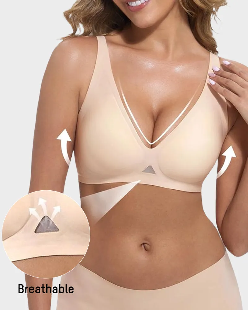 Wireless Jelly Deep-V Push-Up Bra sold by She Curve product image thumbnail 2