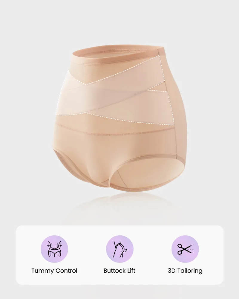 Plus-Size High-Waist Cross Tummy Control Panties (5 Pack) sold by She Curve product image thumbnail 2