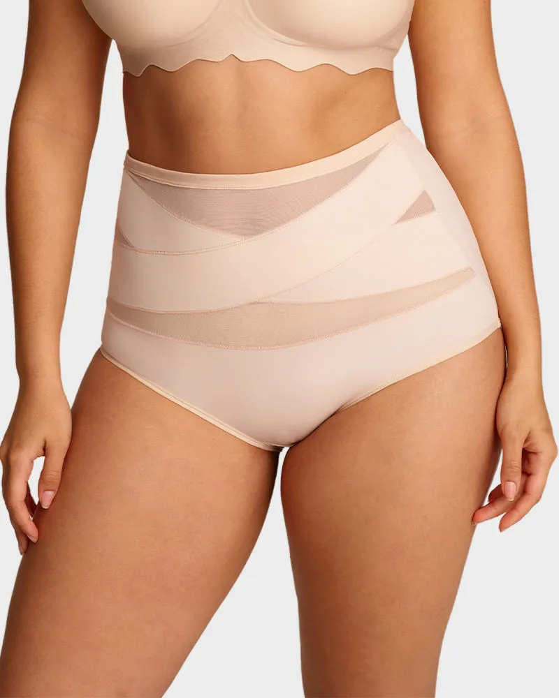 Plus-Size High-Waist Cross Tummy Control Panties (5 Pack) sold by She Curve product image thumbnail 3