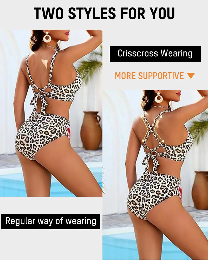 3-Piece Floral Modest High-Waist Swim Skirt Set sold by She Curve product image thumbnail 5