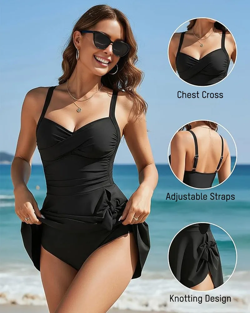 Tummy Control Modest One-Piece Swim Dress sold by She Curve product image thumbnail 5