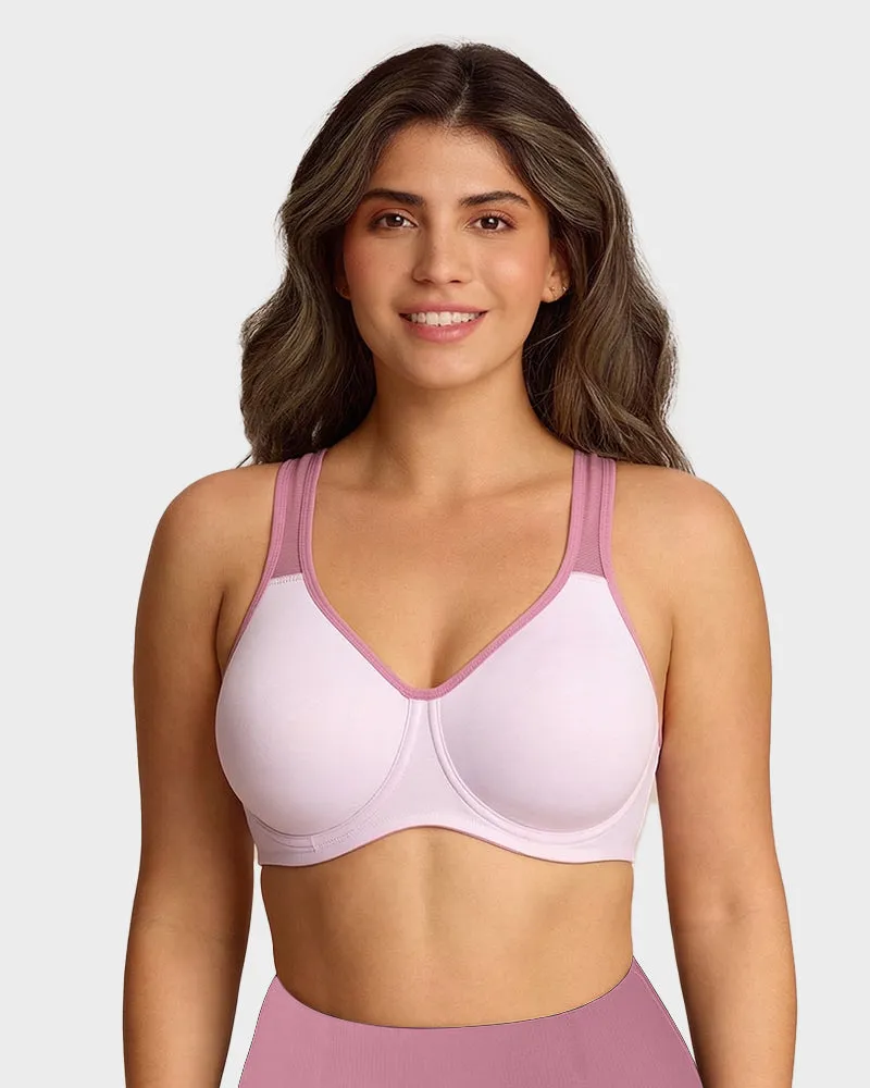 Unlined External Underwire Full Coverage Sports Bra sold by She Curve product image thumbnail 4