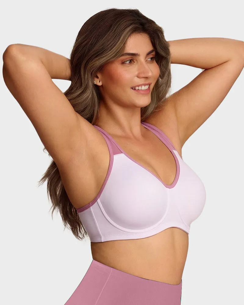 Unlined External Underwire Full Coverage Sports Bra sold by She Curve product image thumbnail 5