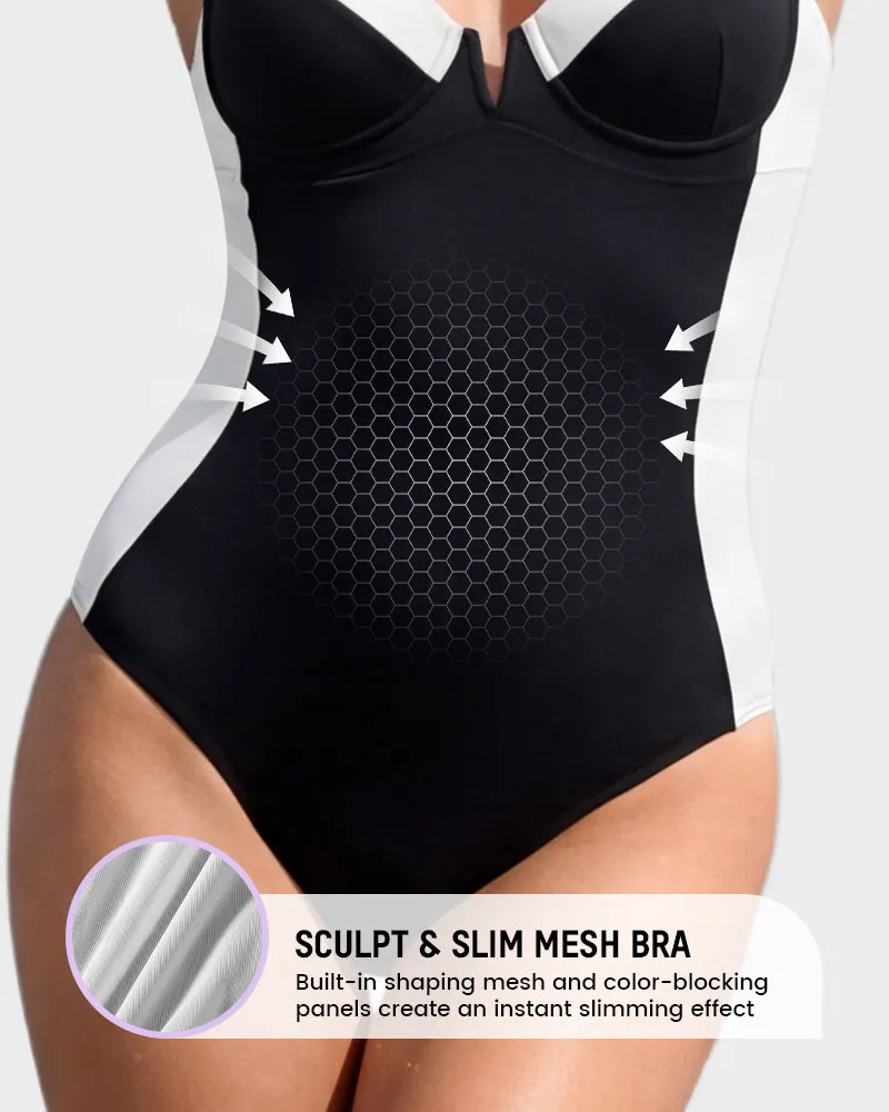 Underwire Waist‑Sculpting Contour One Piece Swimsuit sold by She Curve product image thumbnail 3