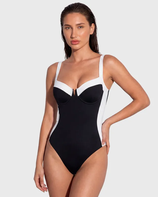 Underwire Waist‑Sculpting Contour One Piece Swimsuit made by She Curve