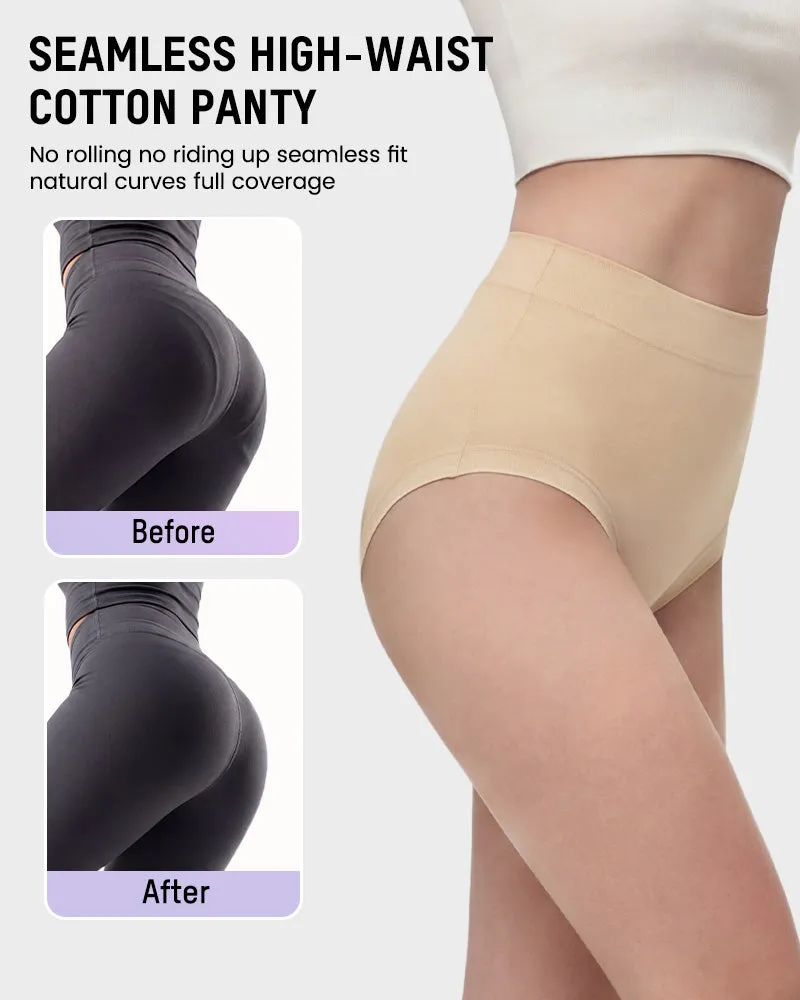 Seamless High-Waist Full Coverage Cotton Panty(5 pack) sold by She Curve product image thumbnail 5