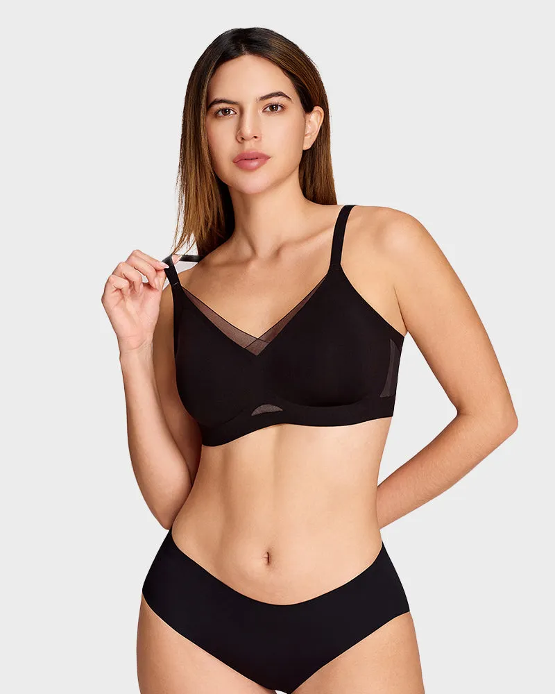 Mesh Crossover Wireless Lift Bra sold by She Curve