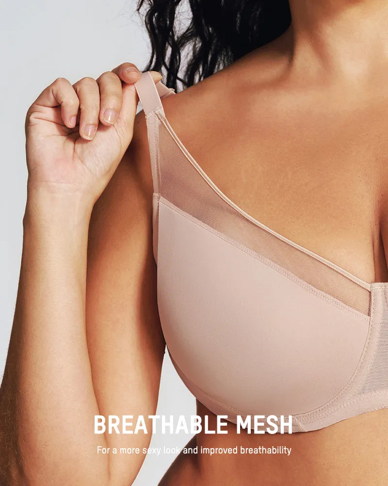 Breathable Mesh Minimizer Support Bra sold by She Curve product image thumbnail 3