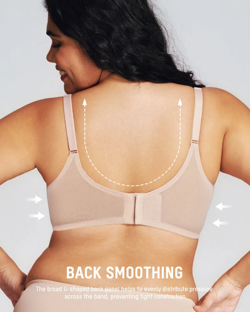 Breathable Mesh Minimizer Support Bra sold by She Curve product image thumbnail 4