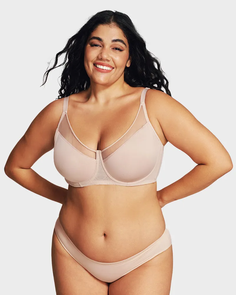 Breathable Mesh Minimizer Support Bra sold by She Curve