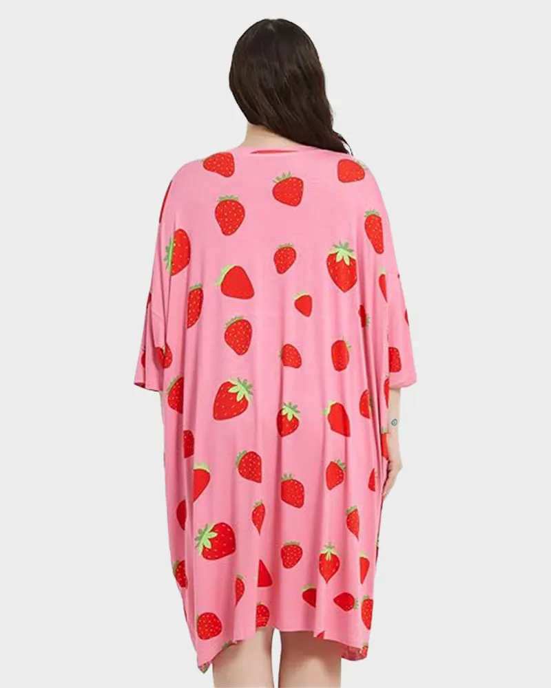Plus Size Ultra-Soft Oversized Shirt Sleepwear with Pockets sold by She Curve product image thumbnail 3