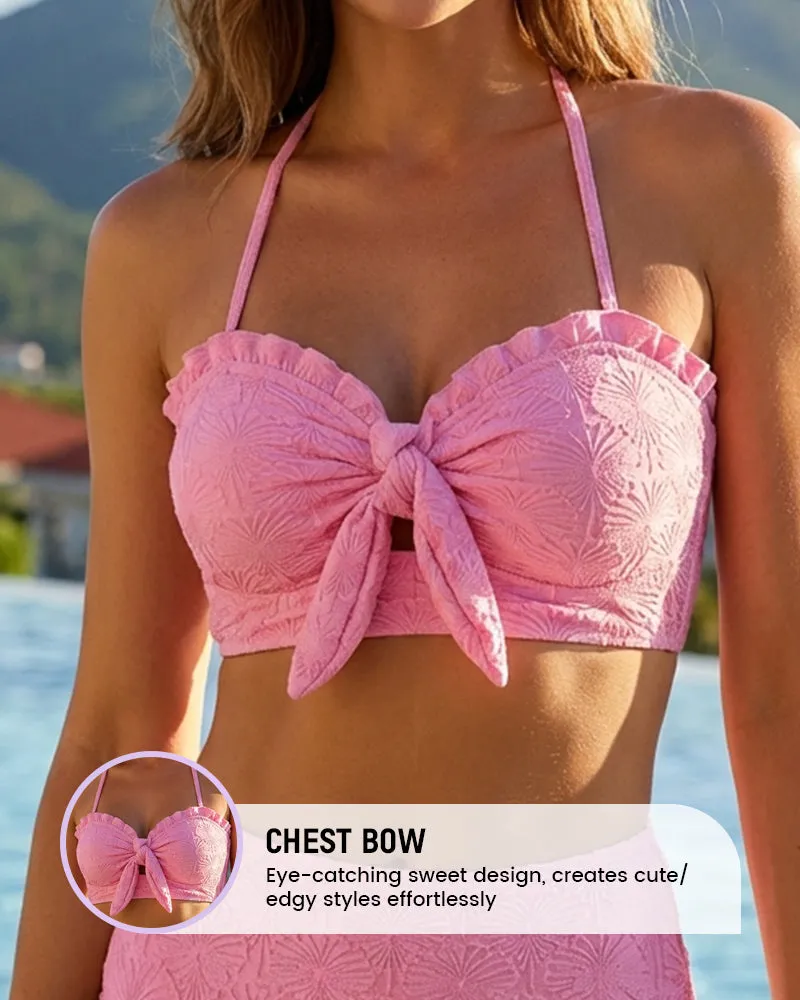 Seashell Textured Push-Up Bikini Set sold by She Curve product image thumbnail 4
