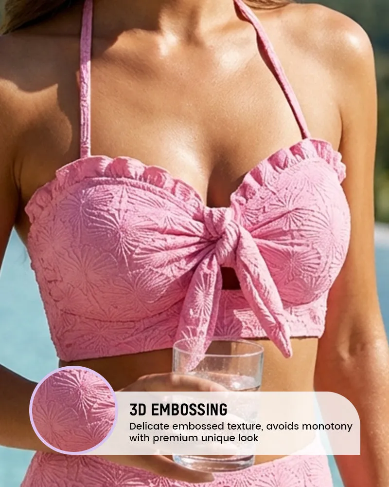 Seashell Textured Push-Up Bikini Set sold by She Curve product image thumbnail 5