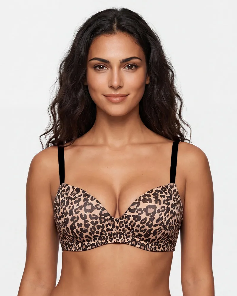No Underwire Push-Up Plunge Bra sold by She Curve