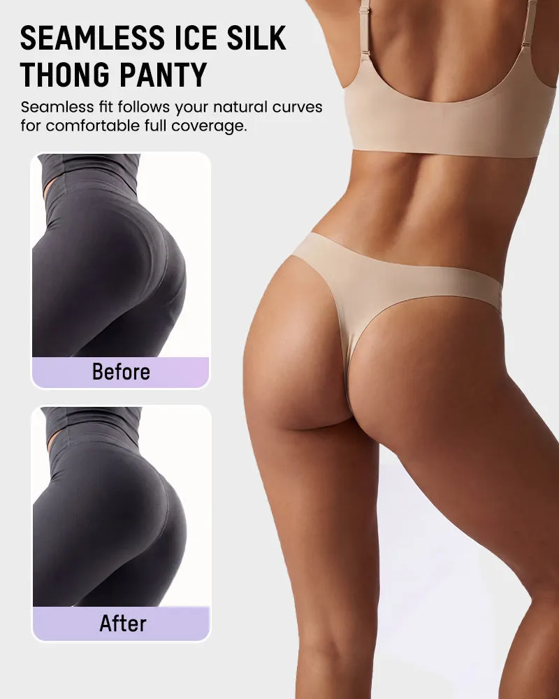 Seamless Ice Silk No-Show Thong(5 pack) sold by She Curve product image thumbnail 4