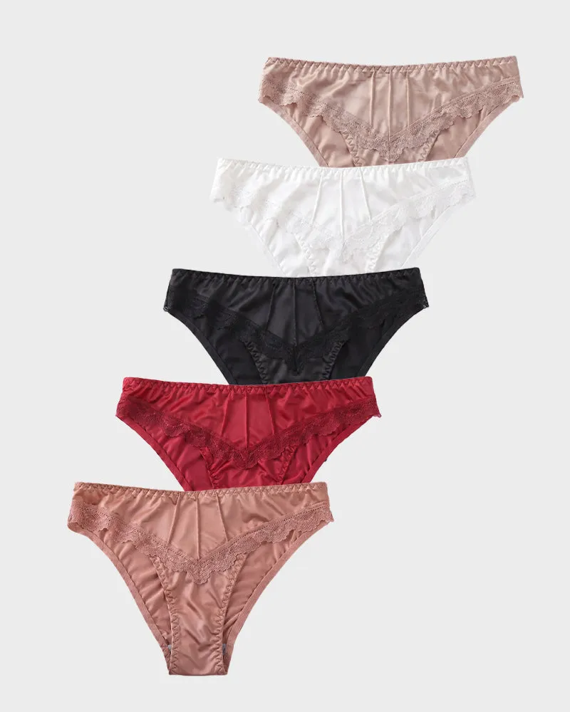 Silky Lace Seamless Bikini Underwear(5 pack) sold by She Curve