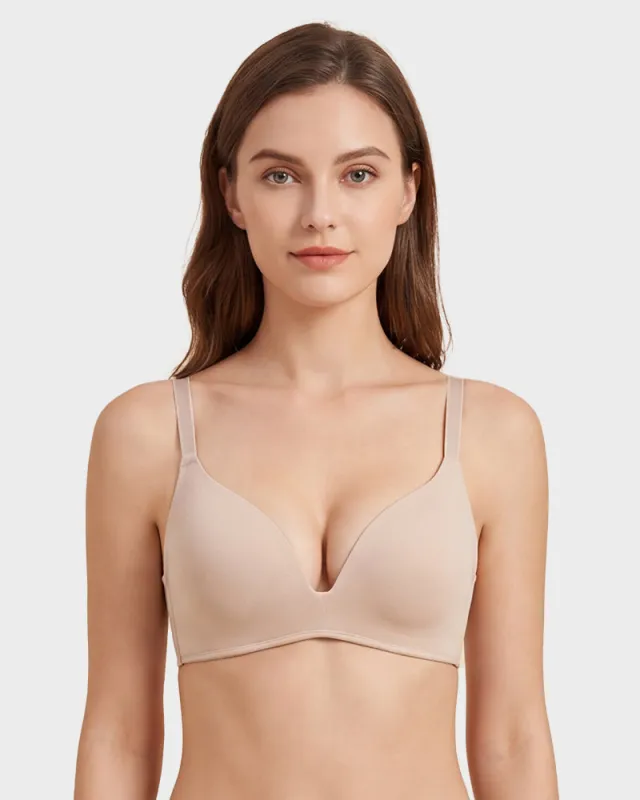 Wireless Cotton Push-Up T-Shirt Bra made by She Curve