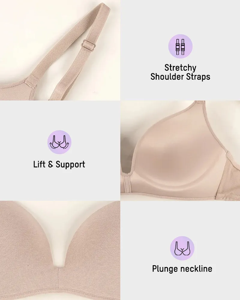 Wireless Cotton Push-Up T-Shirt Bra sold by She Curve product image thumbnail 3