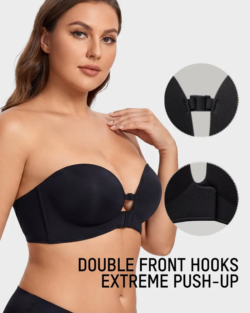 No-Slip Front Closure Push-Up Strapless Bra sold by She Curve product image thumbnail 3