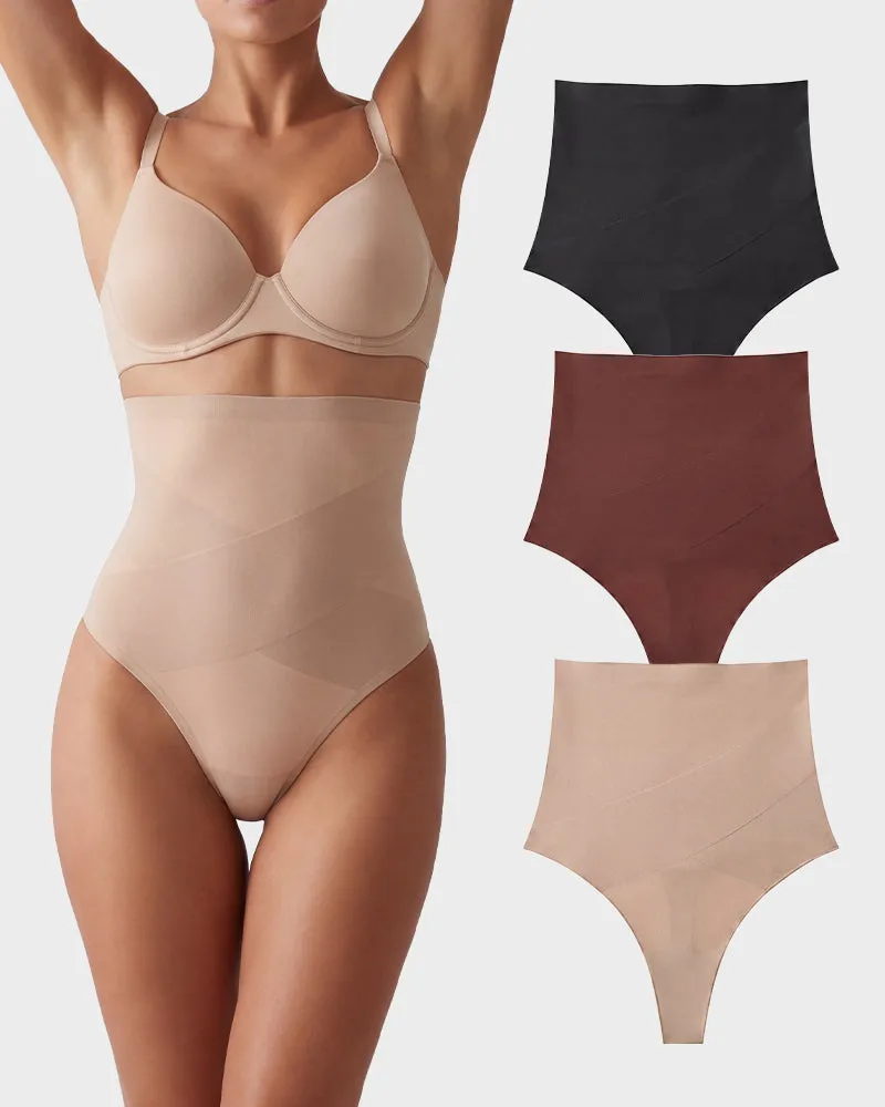 High Waist Mesh Tummy Control Thong(3 Pack) sold by She Curve product image thumbnail 2