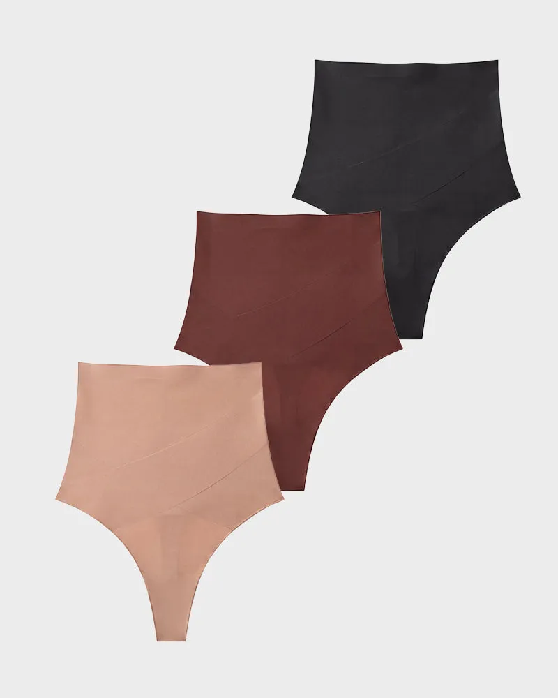 High Waist Mesh Tummy Control Thong(3 Pack) sold by She Curve