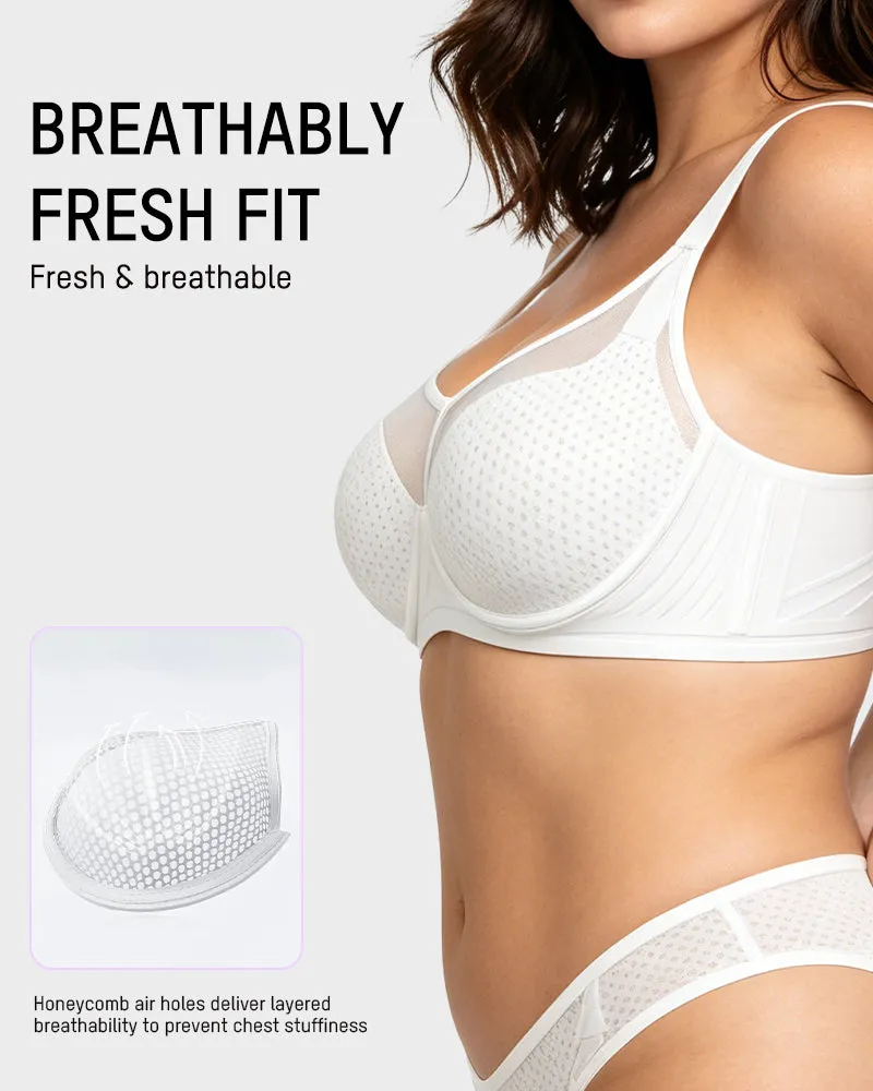 Honeycomb™ Mesh Underwire Minimizing Bra sold by She Curve product image thumbnail 4
