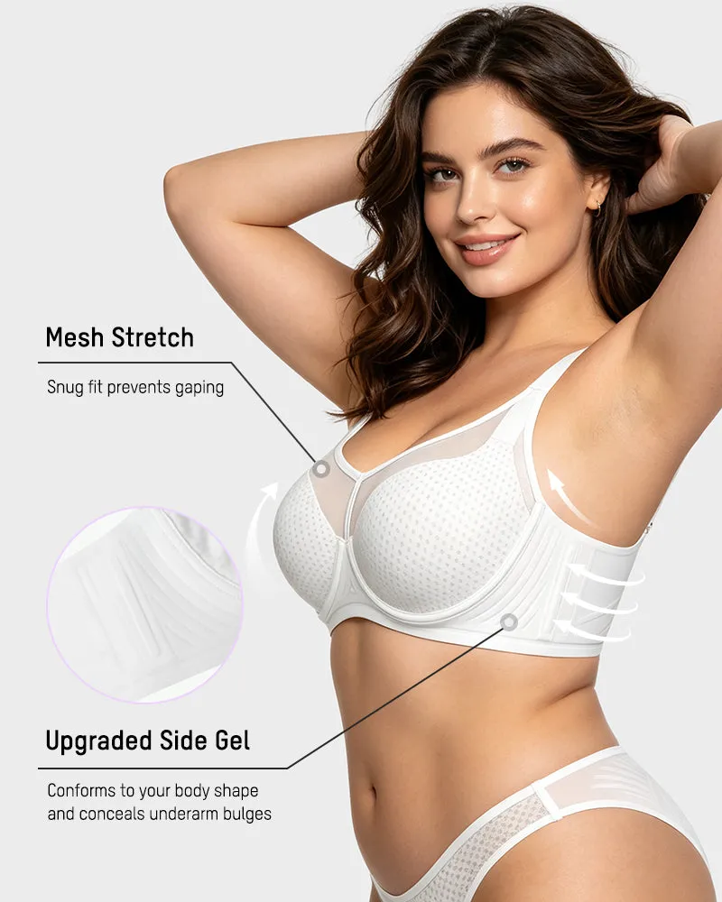 Honeycomb™ Mesh Underwire Minimizing Bra sold by She Curve product image thumbnail 2