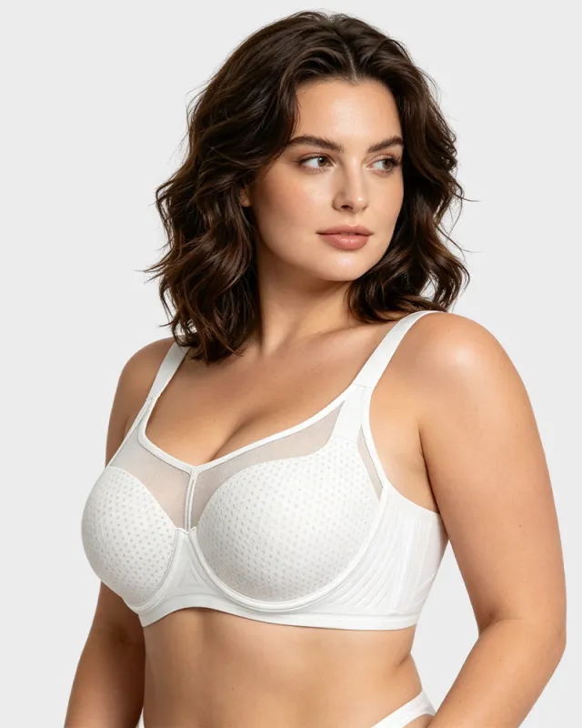Honeycomb™ Mesh Underwire Minimizing Bra made by She Curve