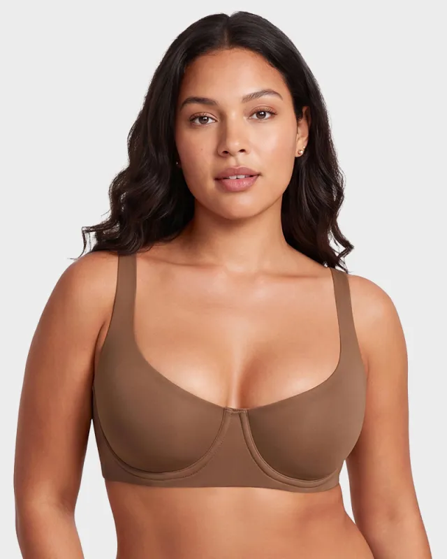 Bare-Edge™ Unlined Demi Bra with Jelly Gel made by She Curve