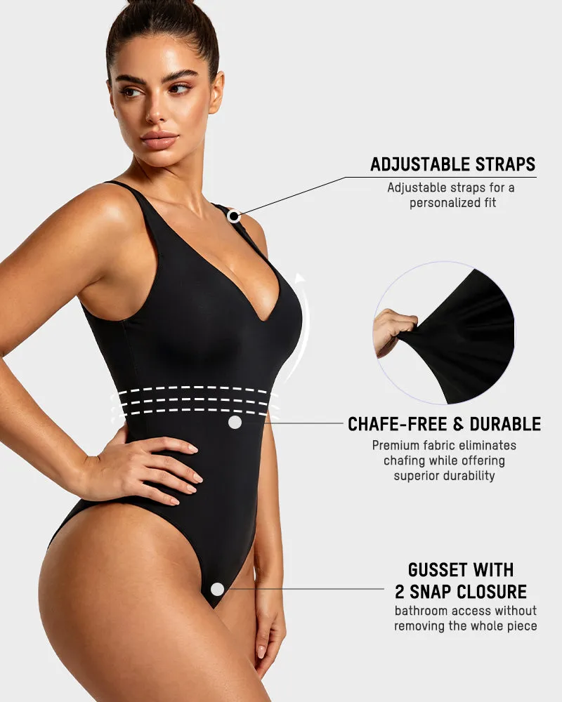 Deep V Shaping Thong Bodysuit sold by She Curve product image thumbnail 4