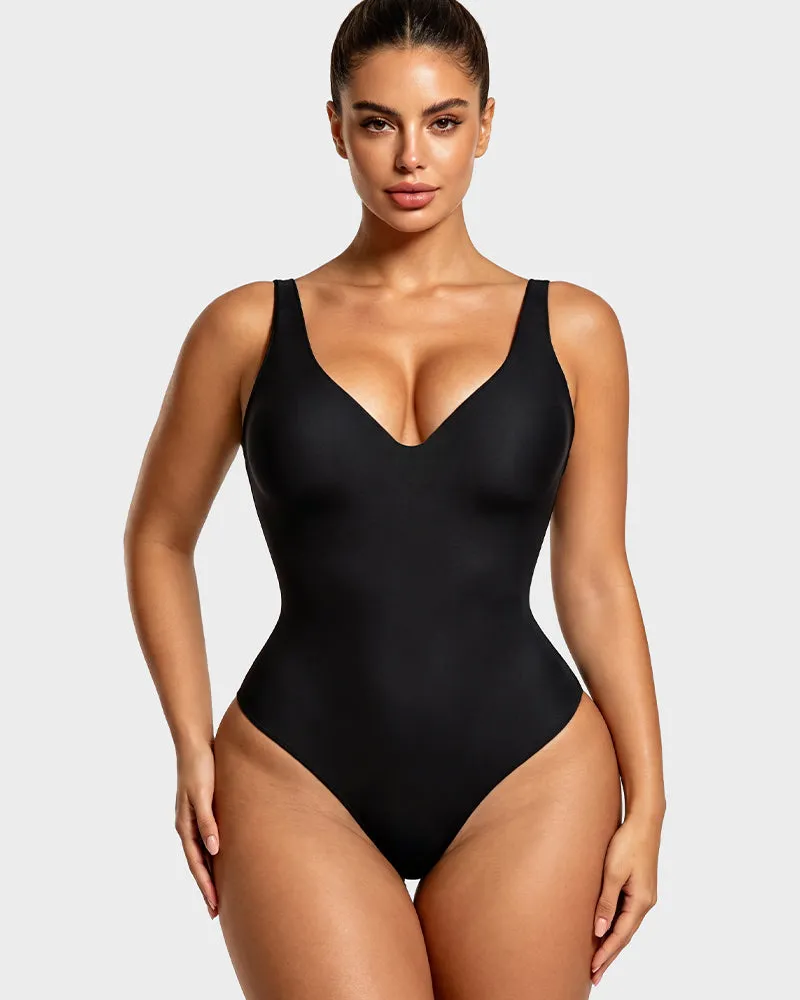 Deep V Shaping Thong Bodysuit sold by She Curve