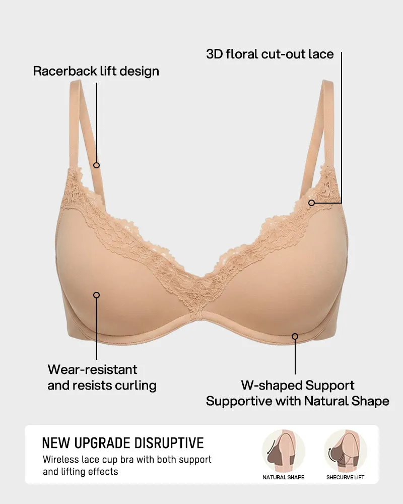 Deep V Lace Push-Up Bra sold by She Curve product image thumbnail 5