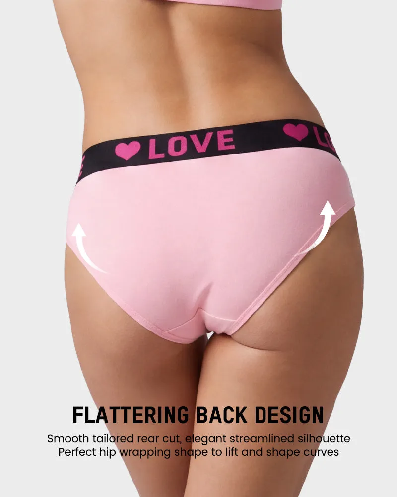 6 Pack LOVE Print Cotton Bikini Panties sold by She Curve product image thumbnail 4
