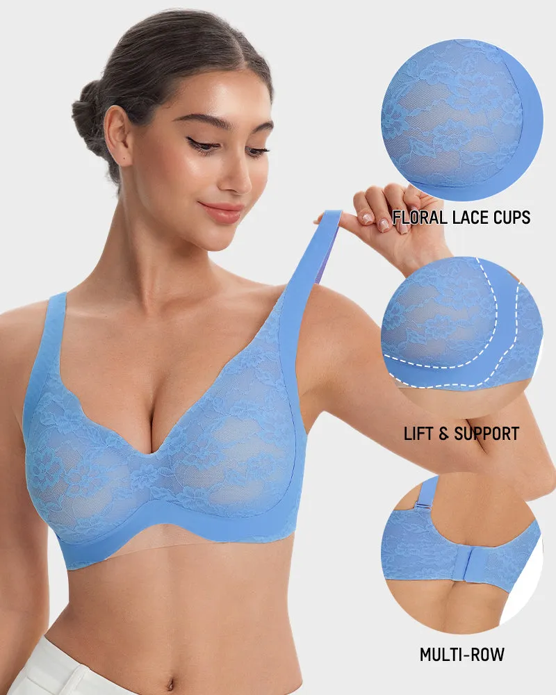 Wireless Lace Full Coverage Minimizer Bra sold by She Curve product image thumbnail 3
